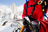 Brody Leven skiing Punta Velluda, El Chalten, Patagonia, Chile.