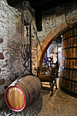 Barrels of Madeira Wine in a cellar at Blandy's Wine Lodge, Funchal, Madeira, Portugal