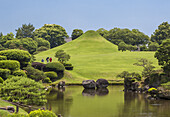 Japan, Kyushu Island, Kumamoto City, Suizenji Garden, Fuji hill.