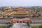 China, Beijin City, The Forbiden City, Gate of Dibine Prowess from Jingshan Park