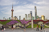 China, Shanghai City,Pudong District skyline,Jinmao,World Financial Center and Shanghai Tower