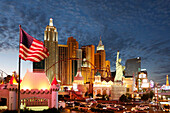 USA. Nevada. Las Vegas. Las Vegas Boulevard. Casino New York at night.