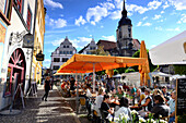 Marktplatz mit St. Wenzel und Rathaus, Naumburg, Sachsen-Anhalt, Deutschland