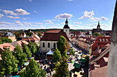 View from the Marientower, Naumburg, Saxony-Anhalt, Eastgermany, Germany