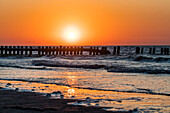 Sunset, Wangerooge, East Frisia, Lower Saxony, Germany