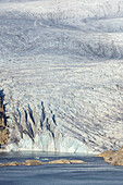 Folgefonna glacier by the lake Insta Møsevatnet im Folgefonna national park, Hordaland, Fjord norway, Southern norway, Norway, Scandinavia, Northern Europe, Europe