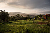 view from Barichara at surrounding mountains, Departmento Santander, Colombia, Southamerica