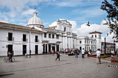 cathedral at main square of Popayan, Departmento de Cauca, Colombia, Southamerica