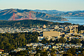 Abendstimmung in San Francisco, Kalifornien, USA