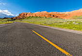 Highway im Süden von Montana, USA