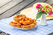 Rotbacherne Schmalz, tpyisch Bavarian pastries from field rejected the Chiemsee