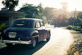 Vintage car in Vinales, Pinar del Rio, Cuba, Caribbean, Latin America, America