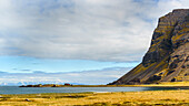 Cliffs south of Nordurfjordur, Westfjords, Iceland
