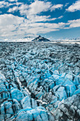 flying above the glaciers of the Alaska Mountain Range, Alaska, USA