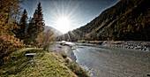 'bavarian Canada' river isar near Hinterriss, river Isar, bavaria, germany