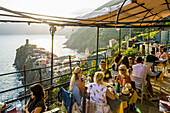 Restaurant, Vernazza, UNESCO Weltkulturerbe, Cinque Terre, Riviera di Levante, Provinz La Spezia, Ligurien, Italien