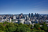 Blick auf die Downtown unter dem Mont-Royal, Montreal, Quebec, Ost Kanada