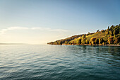 view from ferry at Meersburg, Lake Constance, Baden-Wuerttemberg, Germany