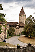 inner courtyard of Coburg castle, Upper Franconia, Bavaria, Germany