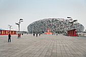 sog. Vogelnest von Herzog & de Meuron, Nationalstadium, Olympischer Park, Peking, China, Asien