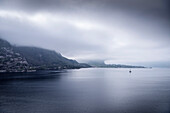 view at coastline of Lysefjord, Forsand, Rogaland Province, Norway, Scandinavia, Europe