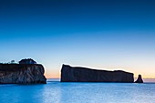 Canada, Quebec, Gaspe Peninsula, Perce, Perce Rock, dawn.