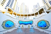 Kunst, Bemalung, Architektur, Hochhäuser, Dubai Marina, Dubai, VAE, Vereinigte Arabische Emirate
