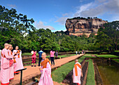 Blick auf den Sigiriya-Felsen, Sigiriya, Sri Lanka