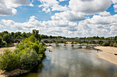 Kanalbrücke über den Allier, Pont canal de Guétin, Loire-Kanal, bei Nevers, Loire-Tal, Nievre, Centre, Frankreich