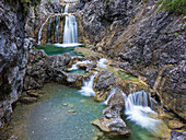 waterfall Stuibenfälle, Jumping Jack, Reutte, Lech valley, Tirol, Austria, Europe
