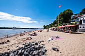 Strandperle in Hamburg Övelgönne, Norddeutschland, Deutschland