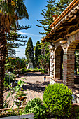 Römischer Garten in Taormina, Sizilien, Süditalien, Italien