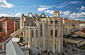 Lisboa, Ruins of the church Igreja do Carmo, Bairro Alto, District Lisboa, Portugal, Europe