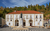Tomar, Praca da República with town hall, District Santarém, Estremadura, Portugal, Europe