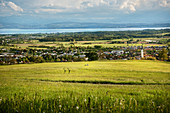 View above Markdorf at Lake Constance, Lake Constance District, Baden-Wuerttemberg, Germany