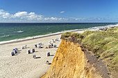 Strand am Roten Kliff in Kampen, Insel Sylt, Nordfriesland, Schleswig-Holstein, Norddeutschland, Deutschland, Europa