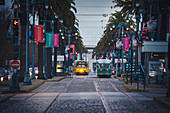 Drahtseilbahn nahe Embarcadero, San Francisco, Kalifornien, Vereinigte Staaten von Amerika