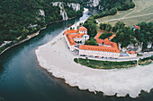 The Weltenburg Abbey on Danube river, Bayern, Germany