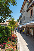city of San Marino. Republic of San Marino, Europe. The Contrada dei Magazzeni