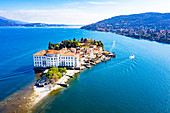 Luftaufnahme der Isola Bella, Stresa, Lago Maggiore, Piemont, Italien, Europa