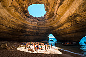 Benagil Caves, Lagoa, Faro district, Algarve, Portugal.
