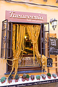 Geschäft von Teigwaren in Portovenere-Dorf, La Spezia-Bezirk, Ligurien, Italien
