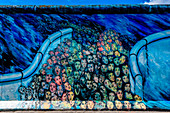 East Side Gallery, Wandgemälde an der Berliner Mauer, Berlin, Deutschland, Europa