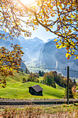 Wengen and Lauterbrunnen valley. Wengen, Canton of Bern, Switzerland, Europe