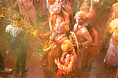 Asia, India, Uttar Pradesh, Mathura. Lathmar Holi Festival