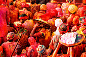 Asia, India, Uttar pradesh, Mathura district. Lathmar holi