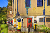 Hundertwasserhaus at the Quellenpark in Bad Soden in the Taunus, Main-Taunus-Kreis, Hesse