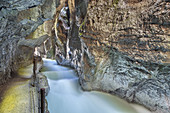 Partnachklamm in Garmisch-Partenkirchen, Wettersteingebirge, Werdenfelser Land, Oberbayern, Bayern