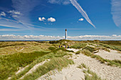 Leuchtturm Lyngvig Fyr bei Nörre Lyngvig, Jütland, Nordsee, Dänemark, Europa 