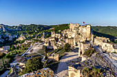 Château des Baux de Provence mit Felsen, Provence, Frankreich